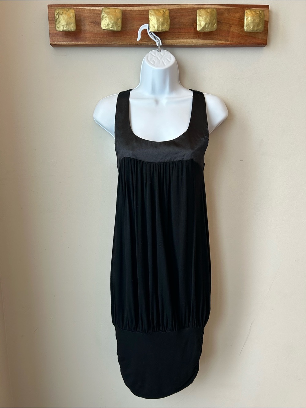 BNWT Y2K Cyber Chic Bubble Hem Black Mini Dress Club Kid - Size Small
